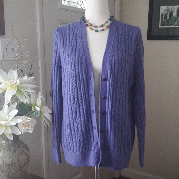 Lands' End Sweaters - Lands End gorgeous purple cardigan, size LP